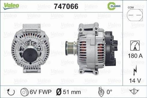 Valeo 747066 - Alternator autospares.lv