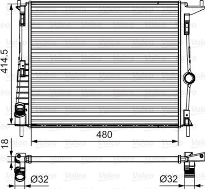 Valeo 700802 - Radiator, engine cooling autospares.lv