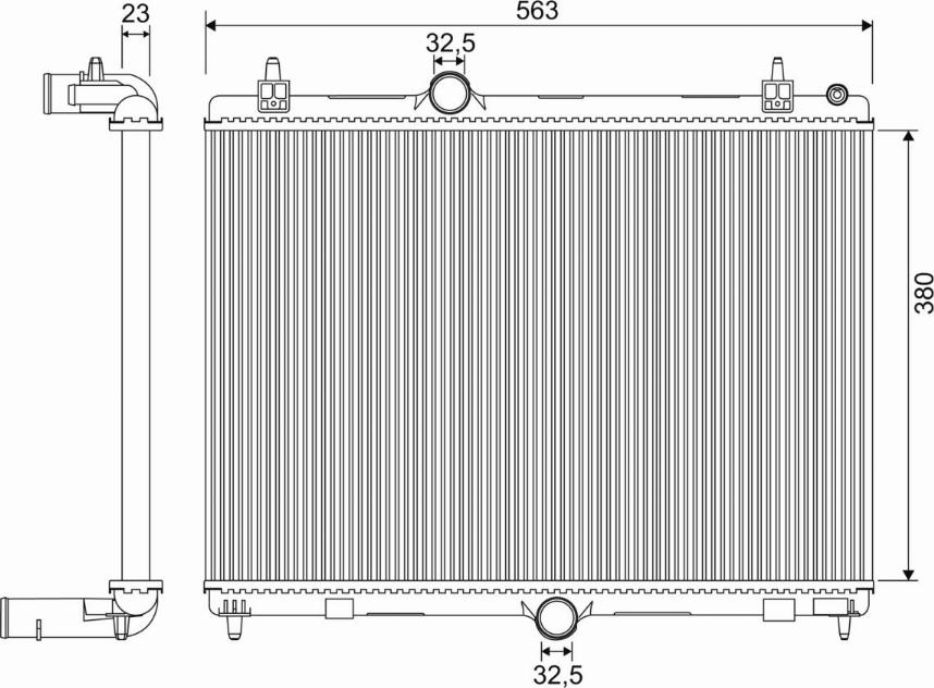 Valeo 701957 - Radiator, engine cooling autospares.lv