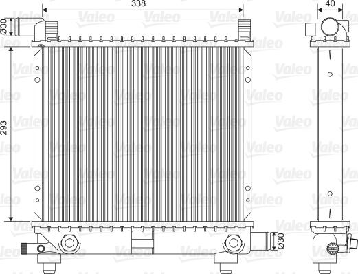 Valeo 701590 - Radiator, engine cooling autospares.lv