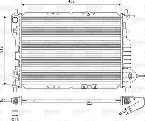Valeo 701598 - Radiator, engine cooling autospares.lv