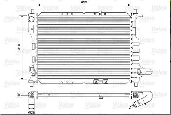 Valeo 701598 - Radiator, engine cooling autospares.lv