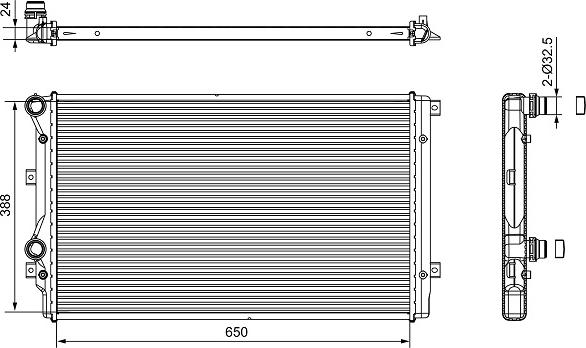 Valeo 701540 - Radiator, engine cooling autospares.lv