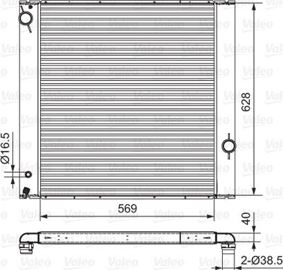 Valeo 701547 - Radiator, engine cooling autospares.lv