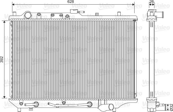 Valeo 701550 - Radiator, engine cooling autospares.lv