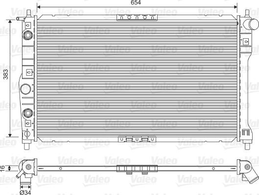 Valeo 701558 - Radiator, engine cooling autospares.lv