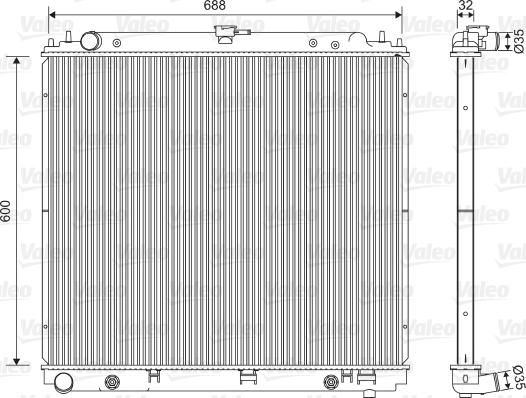 Valeo 701566 - Radiator, engine cooling autospares.lv