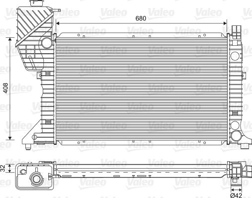 Valeo 701589 - Radiator, engine cooling autospares.lv