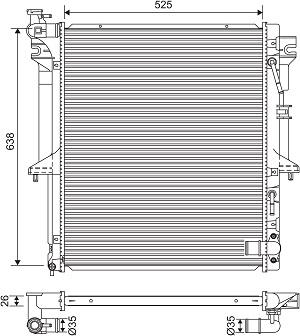 Valeo 701585 - Radiator, engine cooling autospares.lv