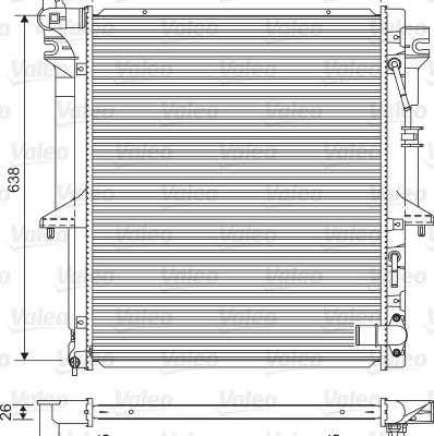 Valeo 701585 - Radiator, engine cooling autospares.lv