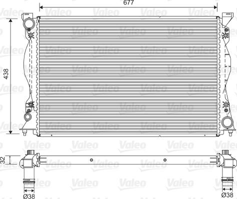 Valeo 701580 - Radiator, engine cooling autospares.lv