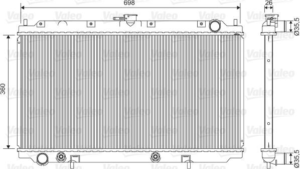 Valeo 701588 - Radiator, engine cooling autospares.lv