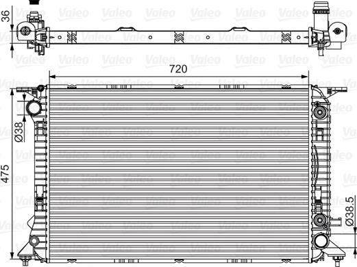 Valeo 701537 - Radiator, engine cooling autospares.lv