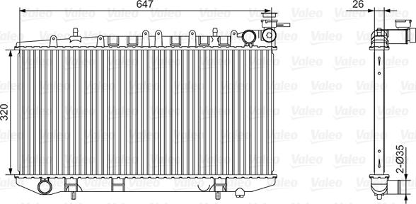 Valeo 701529 - Radiator, engine cooling autospares.lv