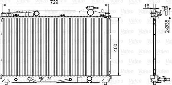 Valeo 701526 - Radiator, engine cooling autospares.lv