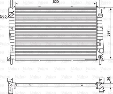 Valeo 701527 - Radiator, engine cooling autospares.lv