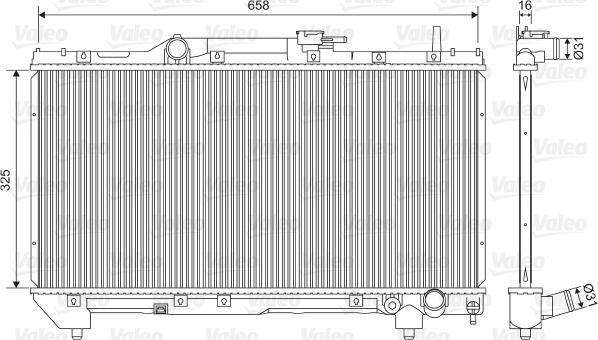 Valeo 701579 - Radiator, engine cooling autospares.lv