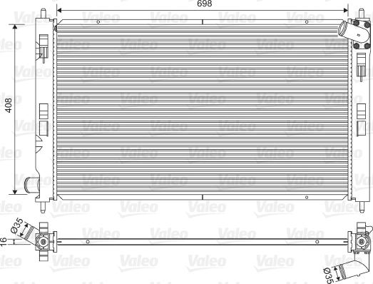 Valeo 701578 - Radiator, engine cooling autospares.lv