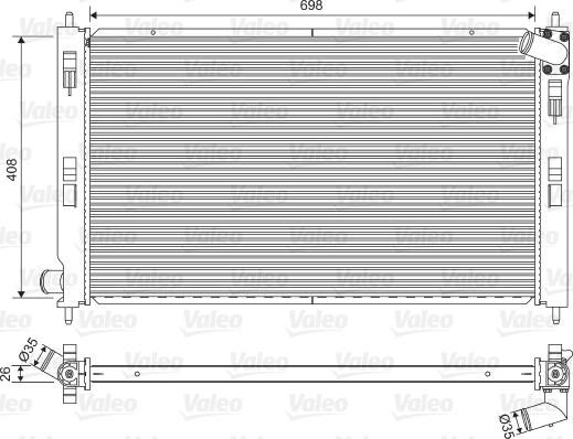 Valeo 701577 - Radiator, engine cooling autospares.lv