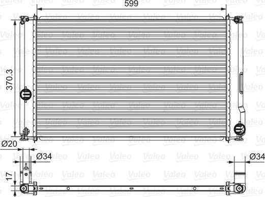 Valeo 701657 - Radiator, engine cooling autospares.lv