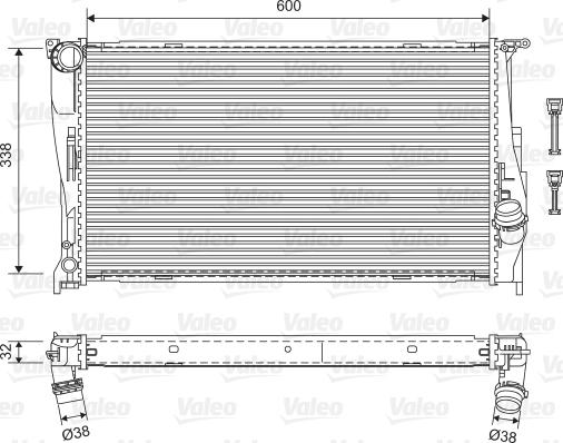 Valeo 701601 - Radiator, engine cooling autospares.lv