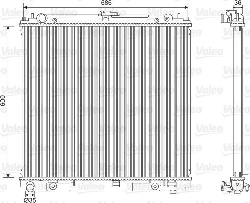 Valeo 701610 - Radiator, engine cooling autospares.lv