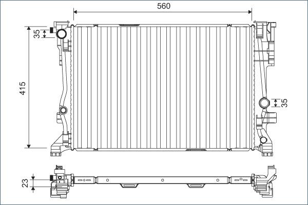 Valeo 701158 - Radiator, engine cooling autospares.lv