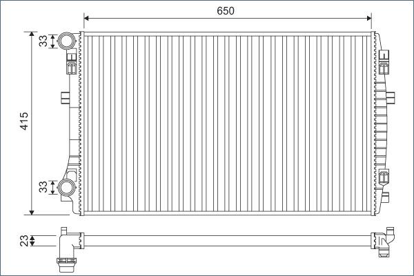 Valeo 701129 - Radiator, engine cooling autospares.lv