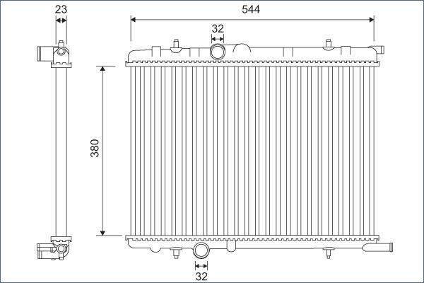 Valeo 701124 - Radiator, engine cooling autospares.lv