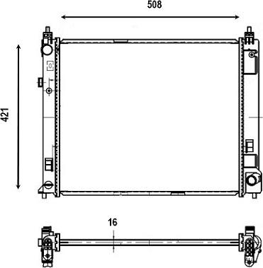 Valeo 701807 - Radiator, engine cooling autospares.lv