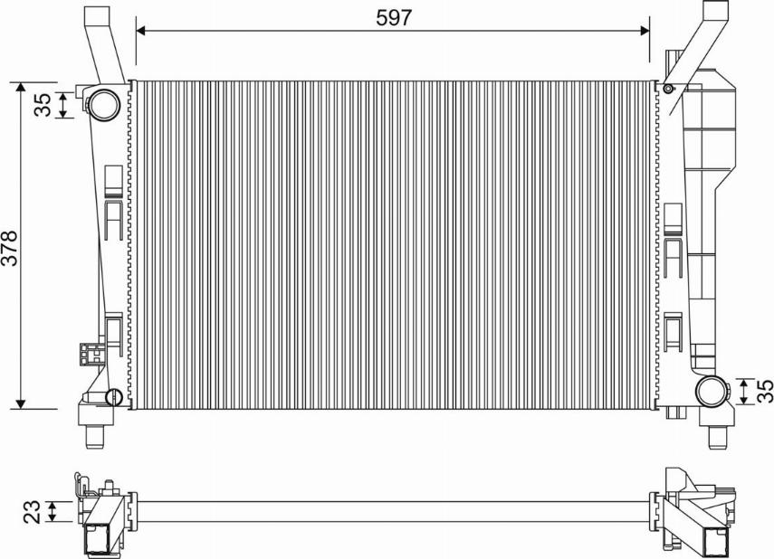 Valeo 701336 - Radiator, engine cooling autospares.lv