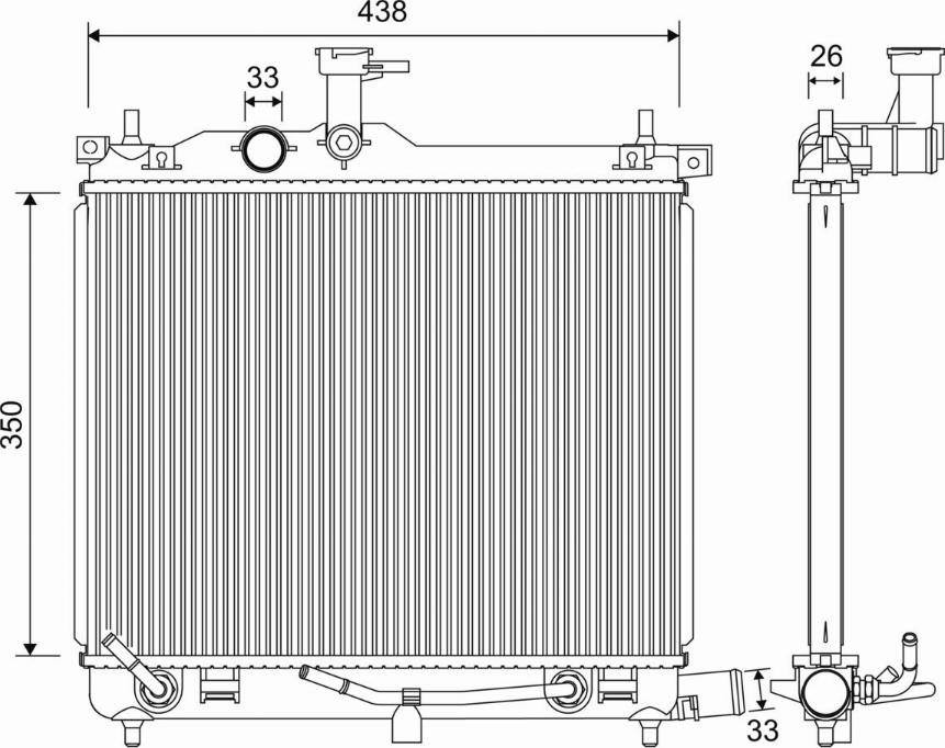 Valeo 701253 - Radiator, engine cooling autospares.lv