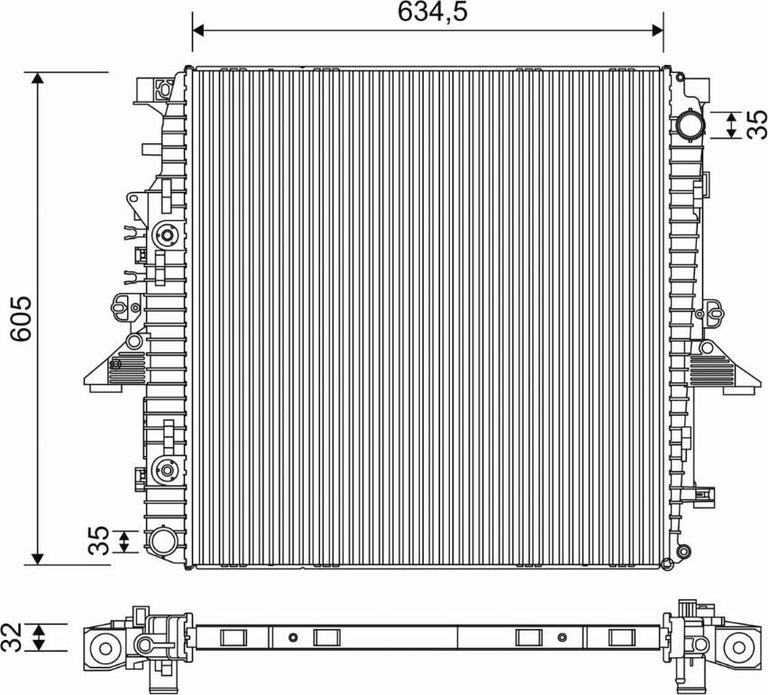 Valeo 701268 - Radiator, engine cooling autospares.lv