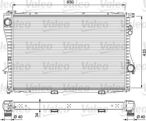 Valeo 701709 - Radiator, engine cooling autospares.lv