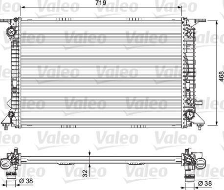 Valeo 701715 - Radiator, engine cooling autospares.lv