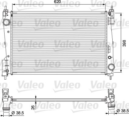 Valeo 701717 - Radiator, engine cooling autospares.lv