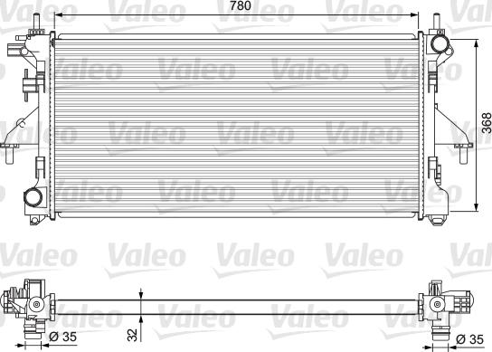 Valeo 701727 - Radiator, engine cooling autospares.lv