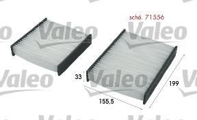 Valeo 715556 - Filter, interior air autospares.lv