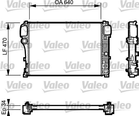 Valeo 734940 - Radiator, engine cooling autospares.lv