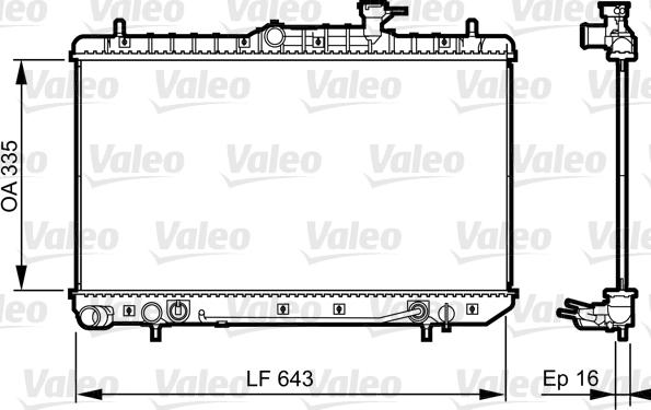 Valeo 734960 - Radiator, engine cooling autospares.lv