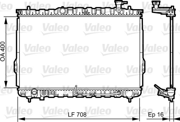 Valeo 734909 - Radiator, engine cooling autospares.lv