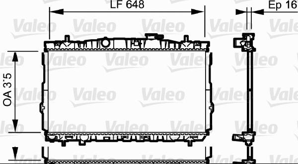 Valeo 734903 - Radiator, engine cooling autospares.lv