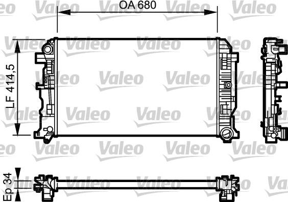 Valeo 734930 - Radiator, engine cooling autospares.lv