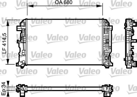 Valeo 734929 - Radiator, engine cooling autospares.lv