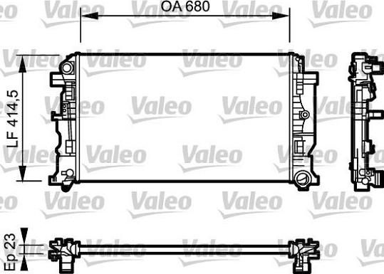 Valeo 734926 - Radiator, engine cooling autospares.lv