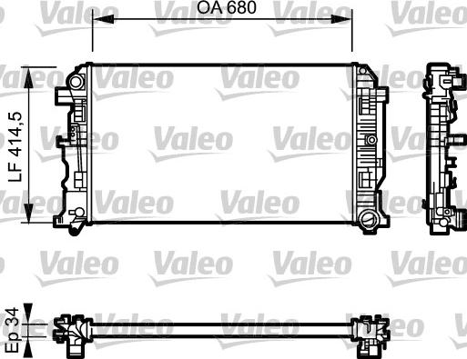 Valeo 734928 - Radiator, engine cooling autospares.lv