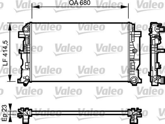 Valeo 734927 - Radiator, engine cooling autospares.lv