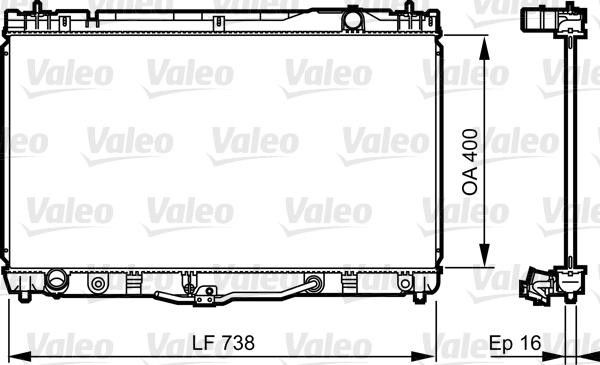 Valeo 734492 - Radiator, engine cooling autospares.lv