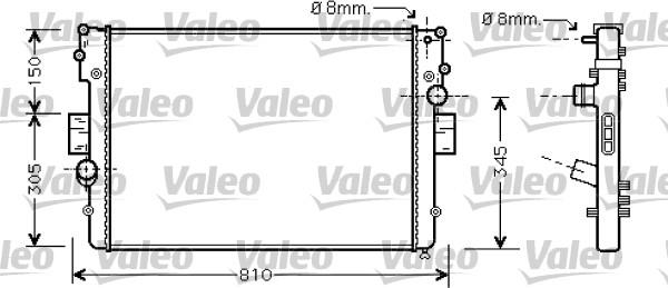 Valeo 734449 - Radiator, engine cooling autospares.lv