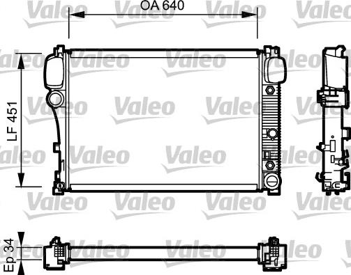 Valeo 734447 - Radiator, engine cooling autospares.lv